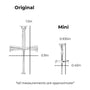 Mini Baseball Bat Cross Necklace | Gold
