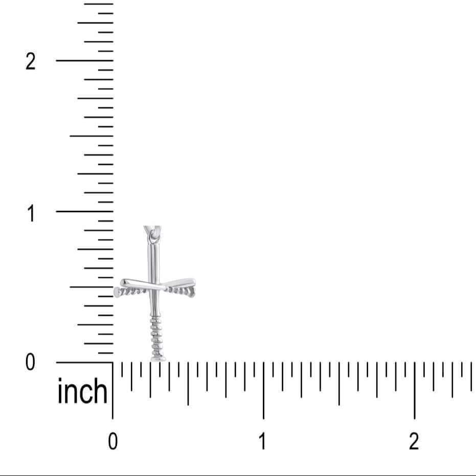 Grip Baseball Bat Cross Necklace (Mini)