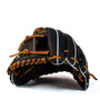 Jax Baseball Fielding Glove | CB-3 | Infield | Black - featuring black leather and tan laces for enhanced performance.