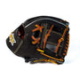 Jax Baseball Fielding Glove | CB-3 | Infield | Black with tan lace and gold stitching.