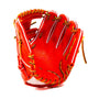 Jax Baseball Fielding Glove | CB-3 | Infield | Red - 11.5 inch leather glove with split gray welting and gold stitching.