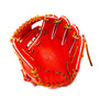 Jax Baseball Fielding Glove | CB-3 | Infield | Red, 11.5 inches leather glove with red color and gold stitching.