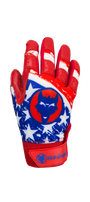 VukGripz Patriot Batting Gloves featuring a patriotic design with red, white, and blue colors.