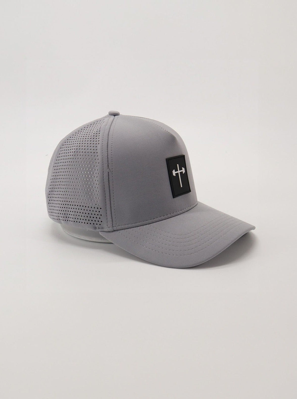 HolStrength Signature Hat with cross and barbell logo lifestyle view