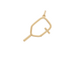 Gold pickleball cross necklace shaped like a paddle – Christian pickleball jewelry pendant | Close-up of gold pickleball cross pendant – religious pickleball jewelry gift idea