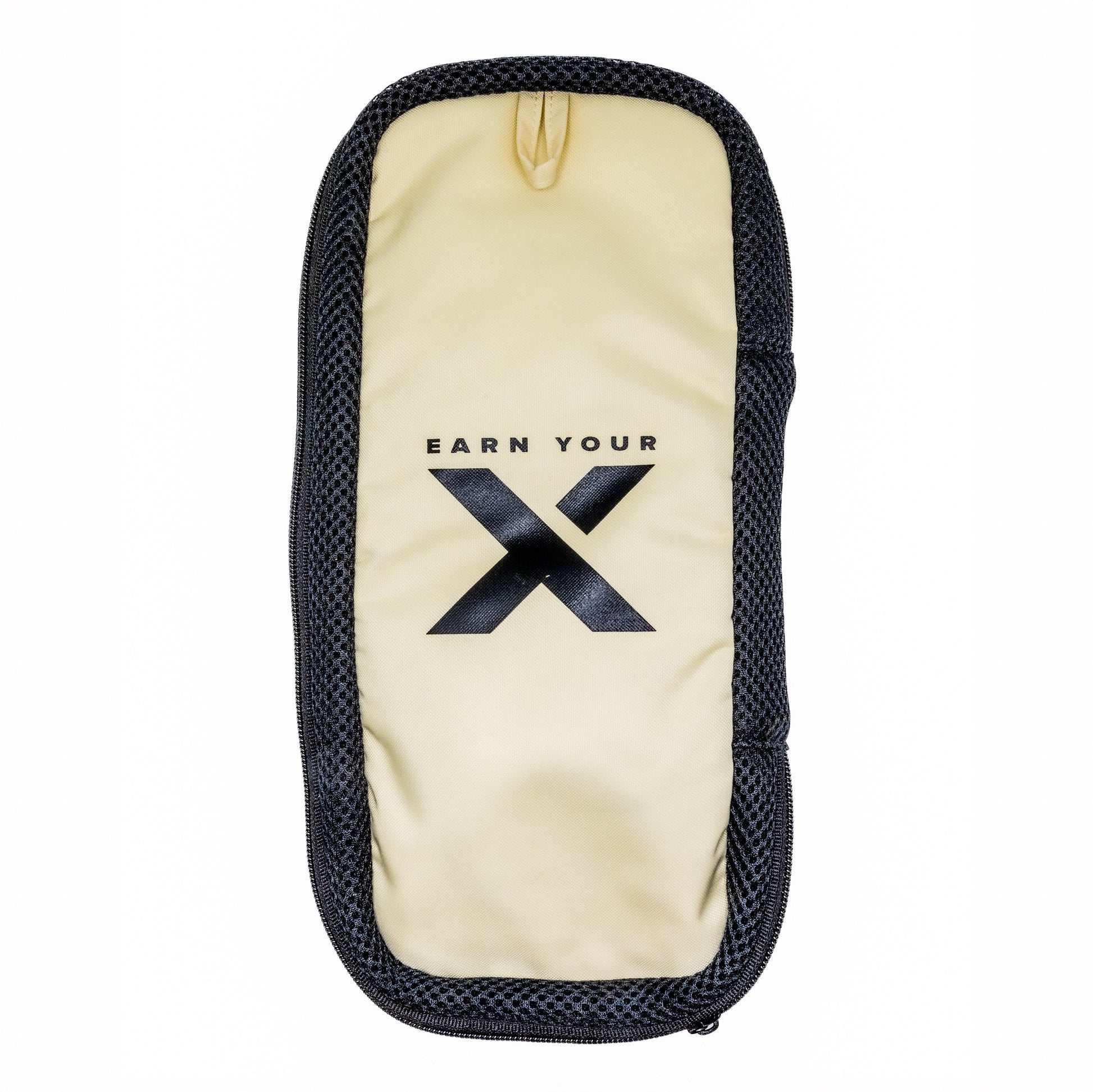 Jax Athletics Batting Gloves USA Pop | Strap Cuff Packaging - Beige pouch with black mesh border and 'Earn Your X' text on a white background