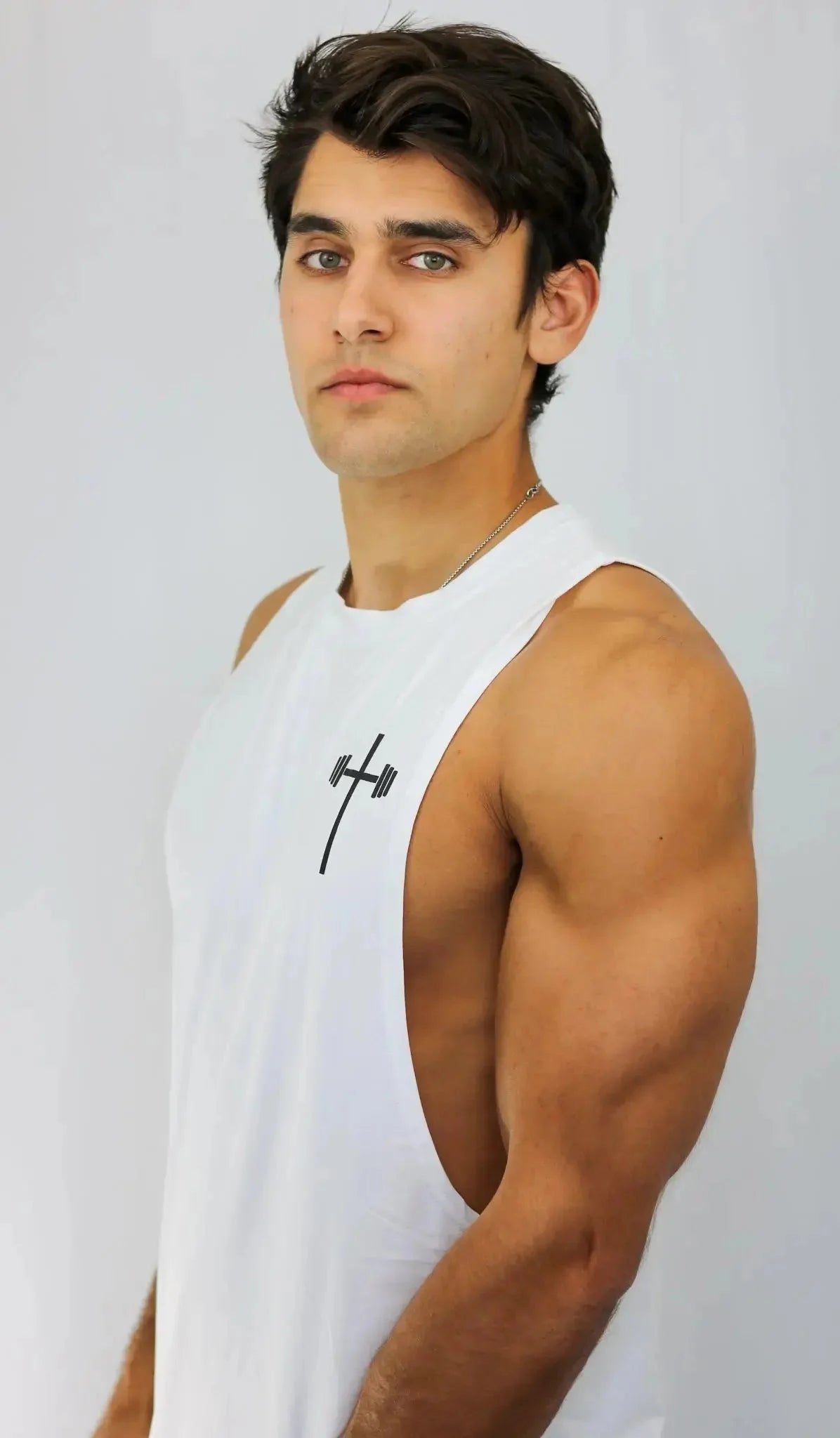Premium Cut Off shirt white
