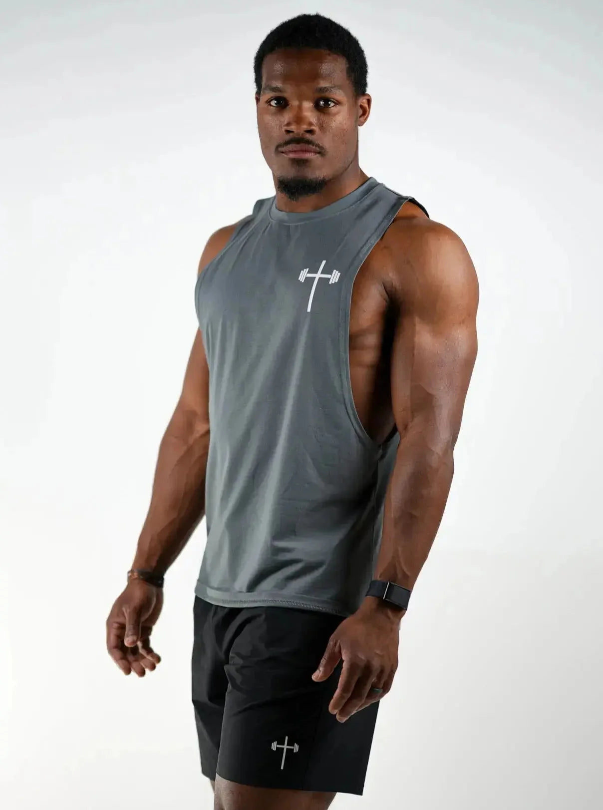 Premium Cut Off shirt dark grey