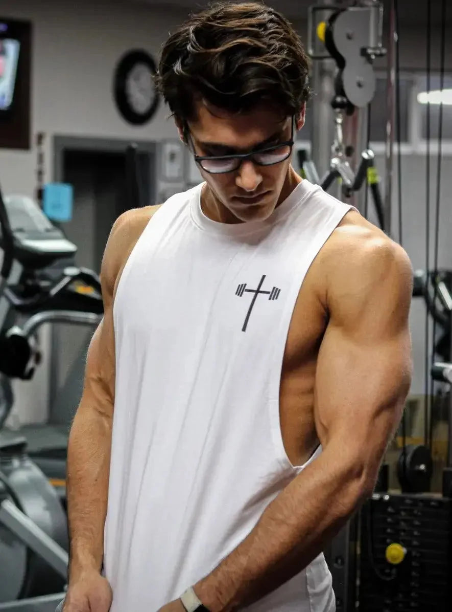 Premium Cut Off shirt white