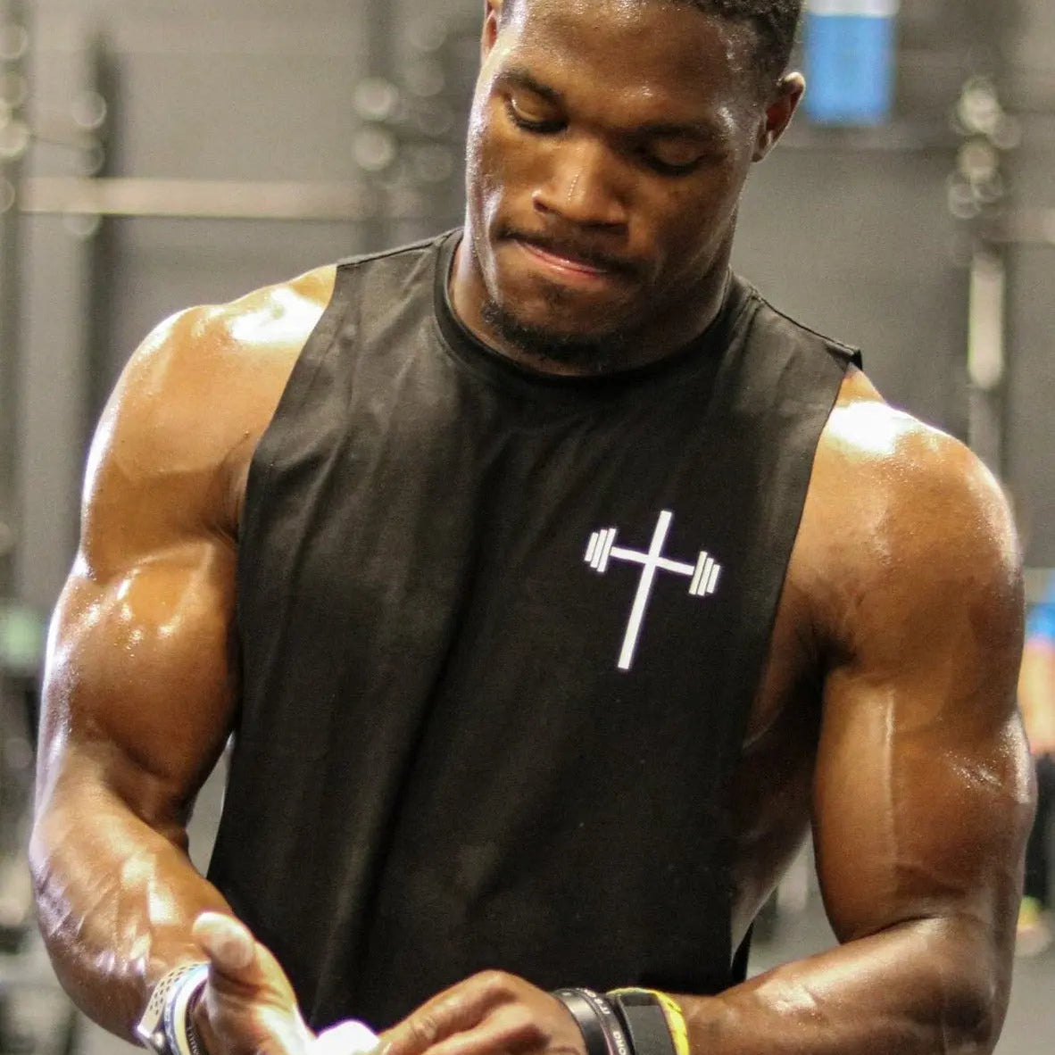 HolStrength Premium Cut Off Shirt Christian workout tank product image