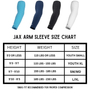Jax Athletics Recovery Premium Arm Sleeve Sizing Chart