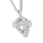 Iced Out Baseball Catchers Mask pendant in stainless steel with sparkling stones for a bold, stylish look on and off the field.
