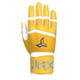 Jax Baseball Batting Gloves | Lead Off Lemon | Strap Cuff showcasing durability and performance with real cabretta leather.