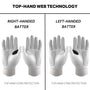 Jax Athletics Platinum White Baseball Gloves | Pro Cuff | Gloves for right-handed and left-handed batters with top-hand web technology