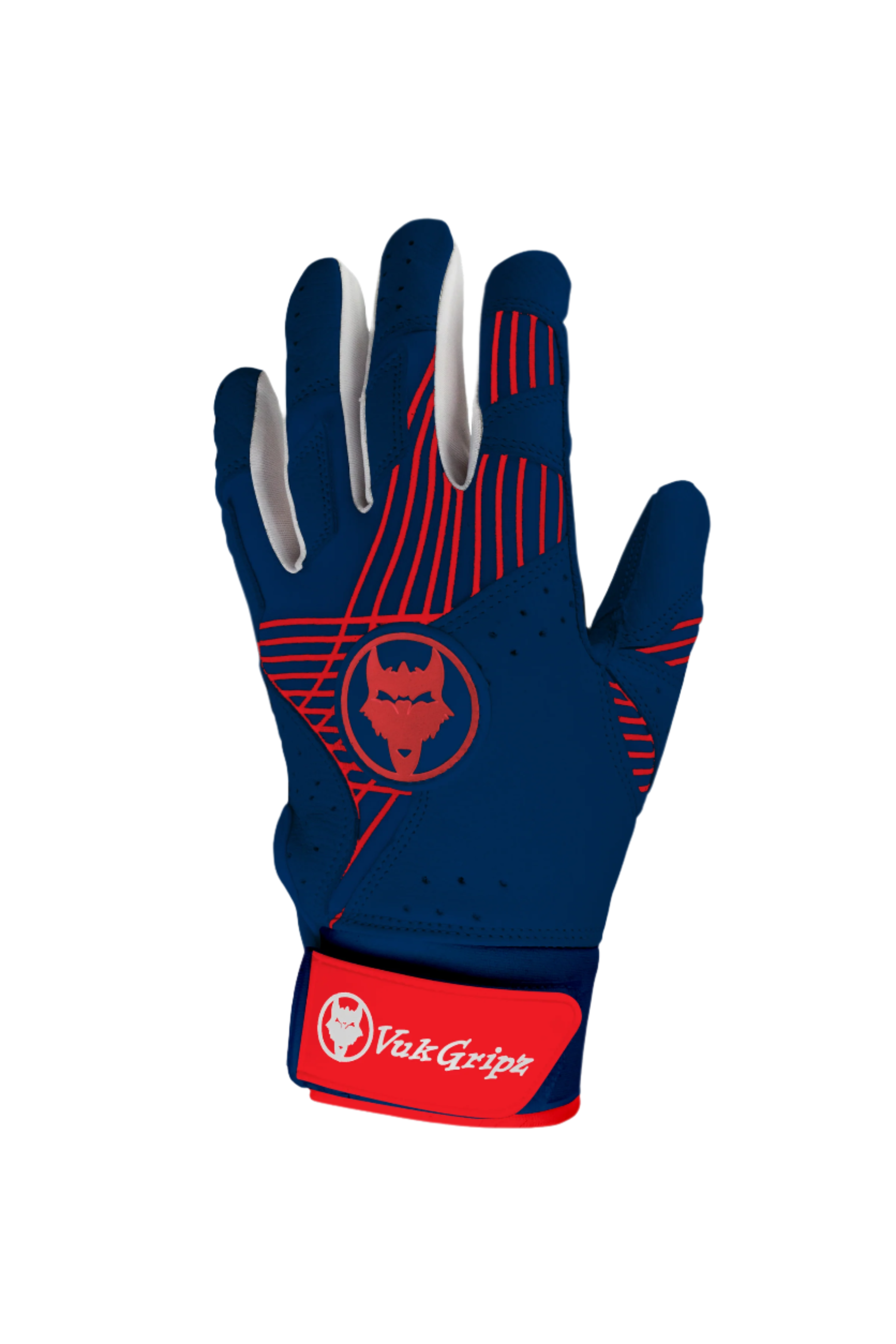VukGripz Prowler Red & Navy Batting Gloves