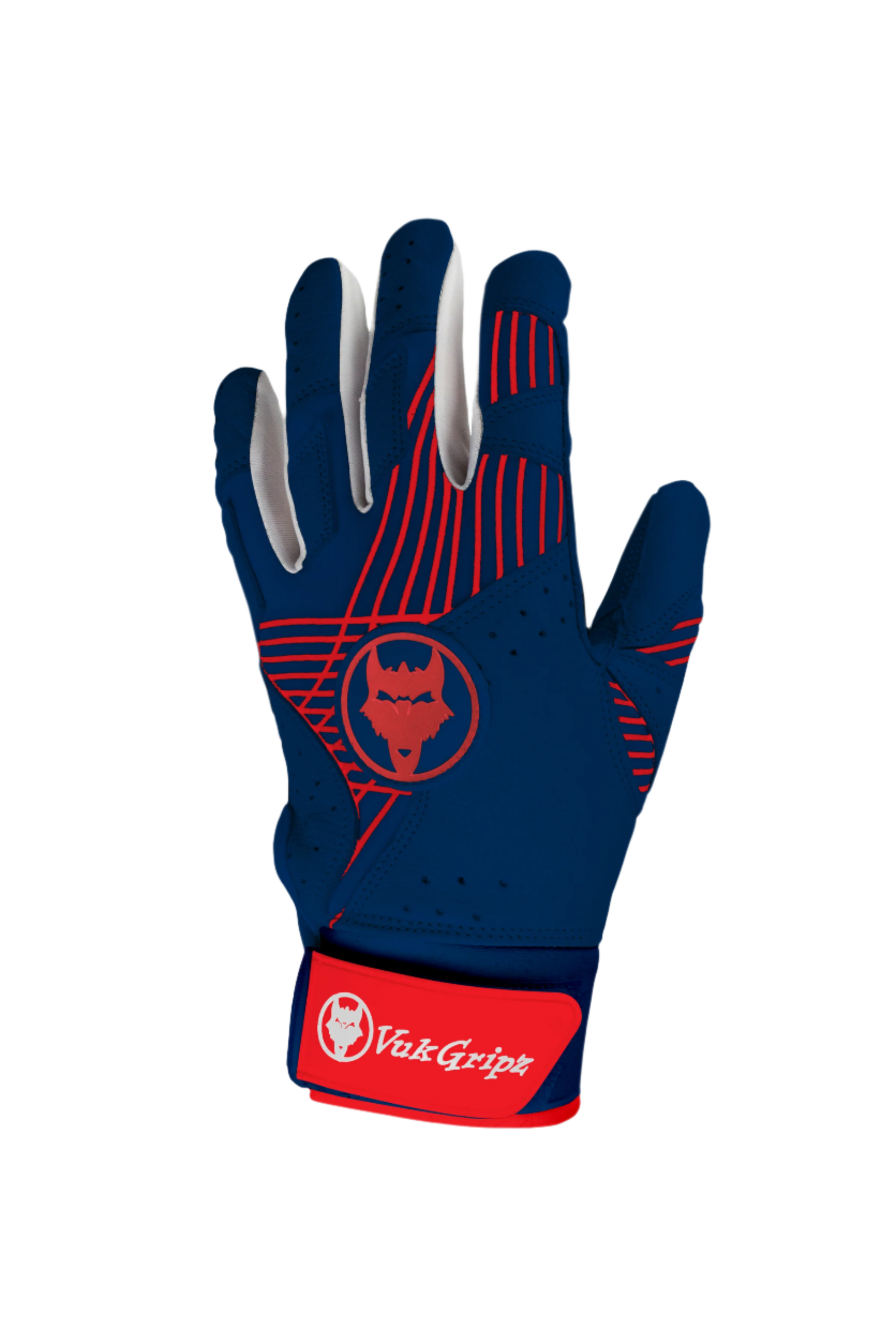 VukGripz Prowler Red & Navy Batting Gloves