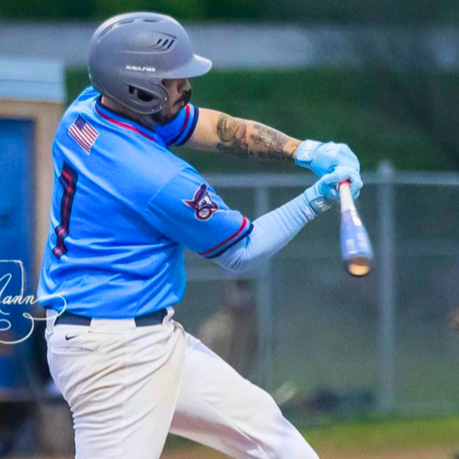 Jax Athletics Baby Blue Baseball Batting Gloves | Pro Cuff