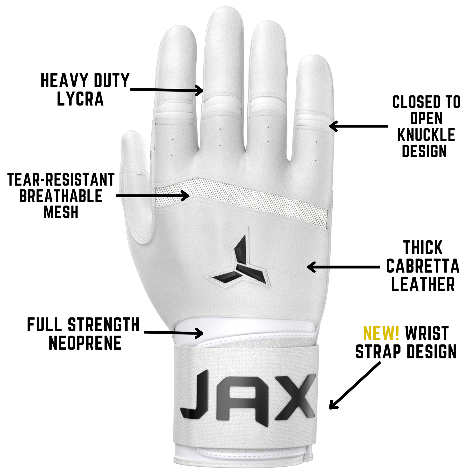 Jax Athletics USA 2024 Batting Gloves | Strap Cuff