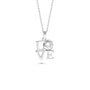 Love Baseball Necklace | White Gold