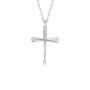 All in Faith original baseball cross in stainless steel against a white background