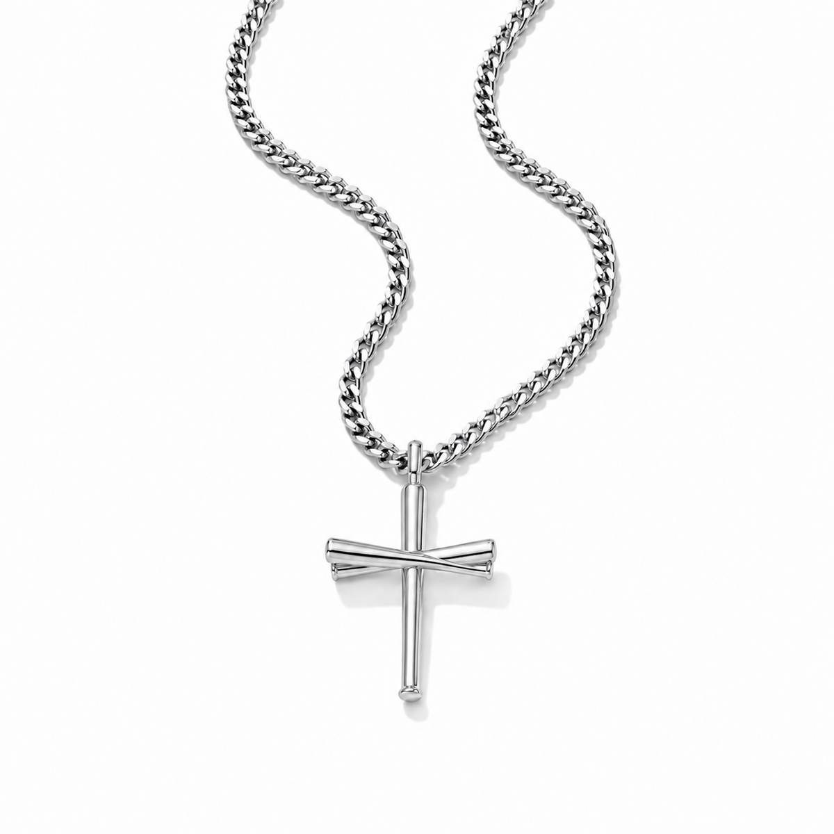 Baseball Bat Cross Necklace (Youth)