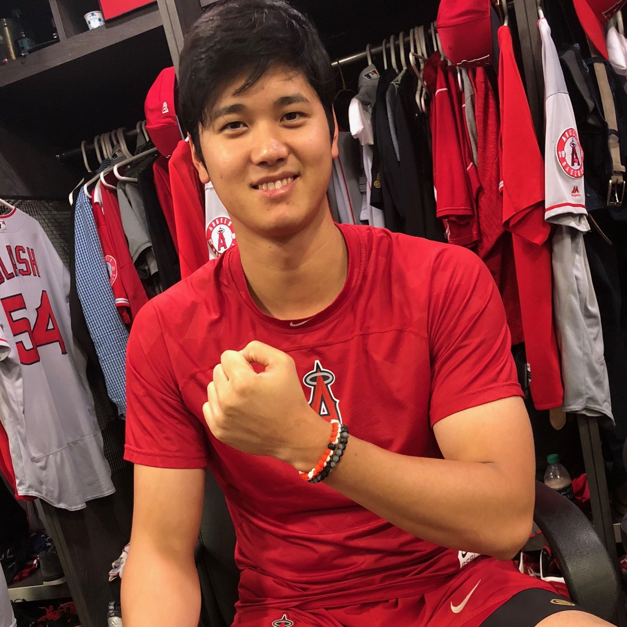 Shohei Ohtani Wearing The All In Faith Baseball Bracelet