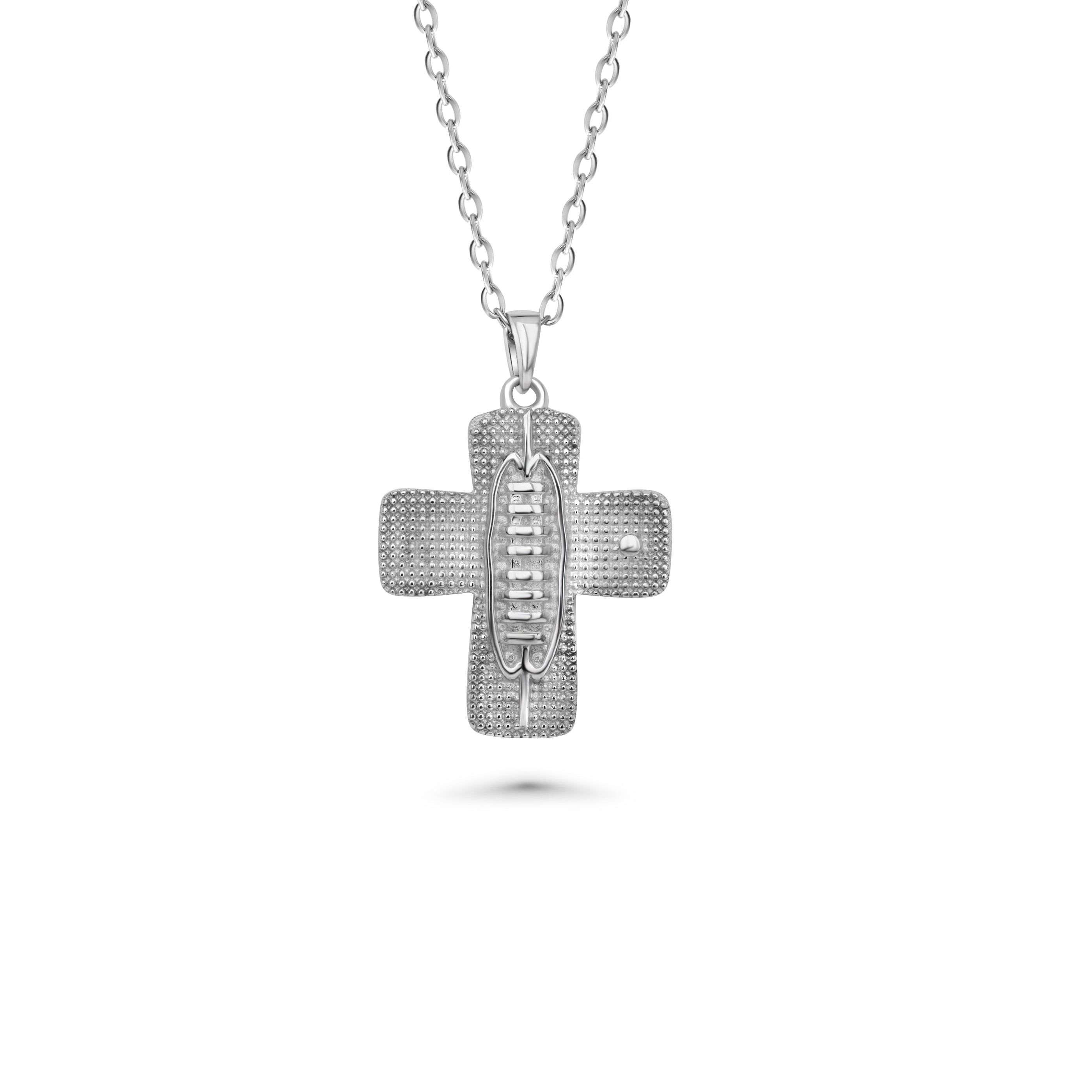 Blitz Football Cross Necklace - All In Faith | Football Cross Pendant