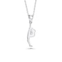 necklace with a cheerleader doing a scorpion with a cross between leg and body 