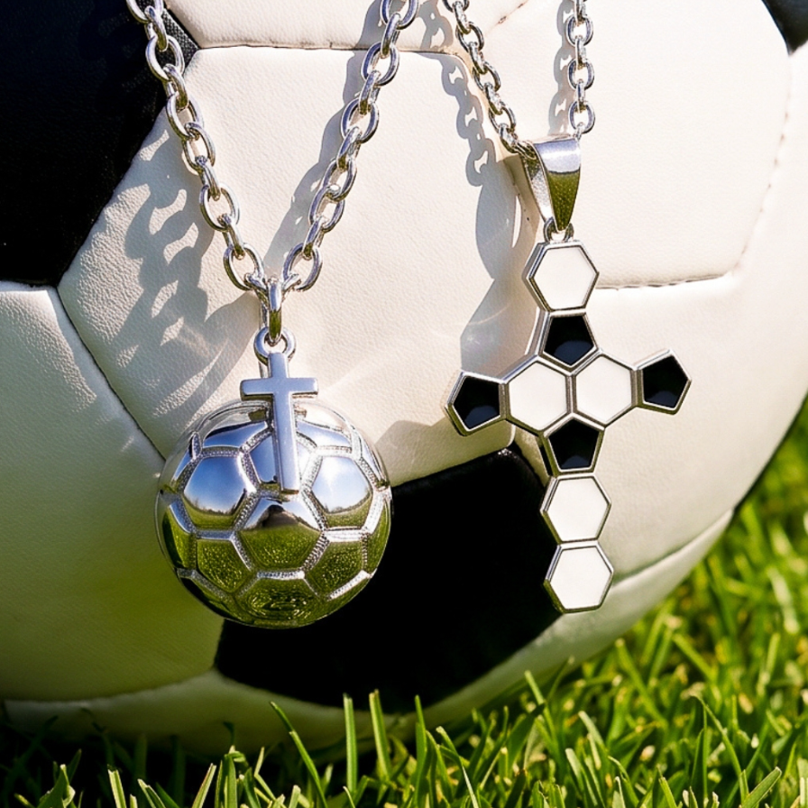 soccer necklaces with crosses