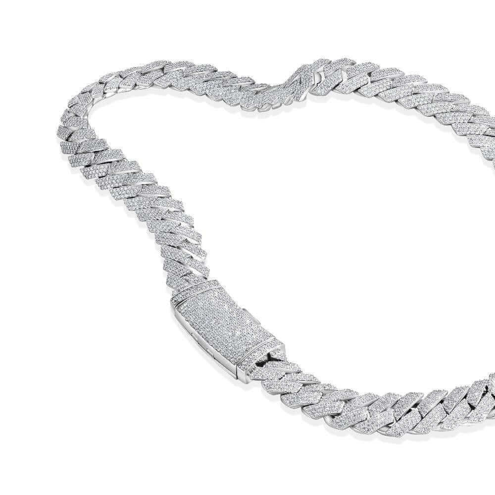 Iced Out Cuban Link Chain | 925 Silver & Moissanite – All In Faith