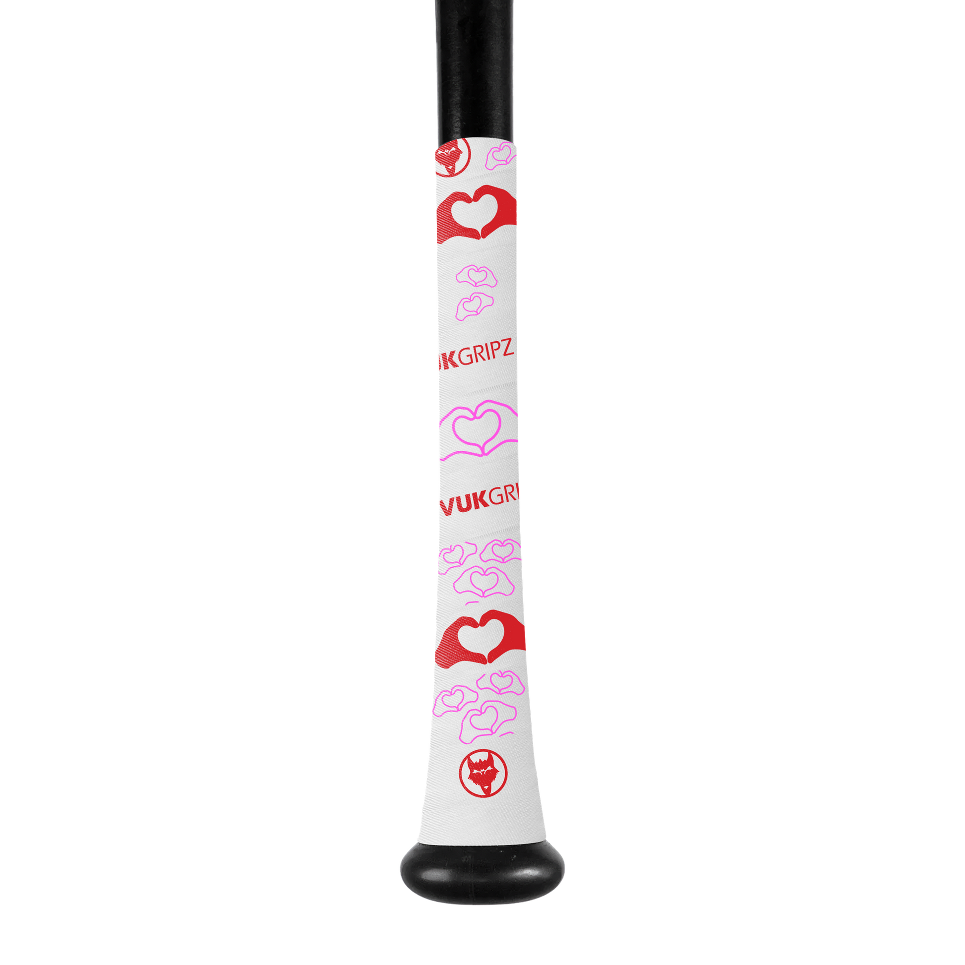 Heart Hands Bat Grip Tape features vibrant heart designs for enhanced grip and performance in fastpitch.