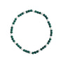 green and white iced out baseball bead necklace