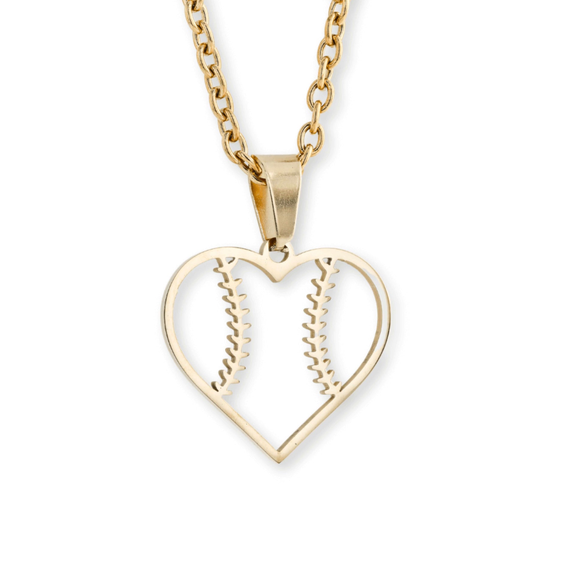  Heart Baseball Softball Necklace | Baseball Pendant | Baseball Necklace