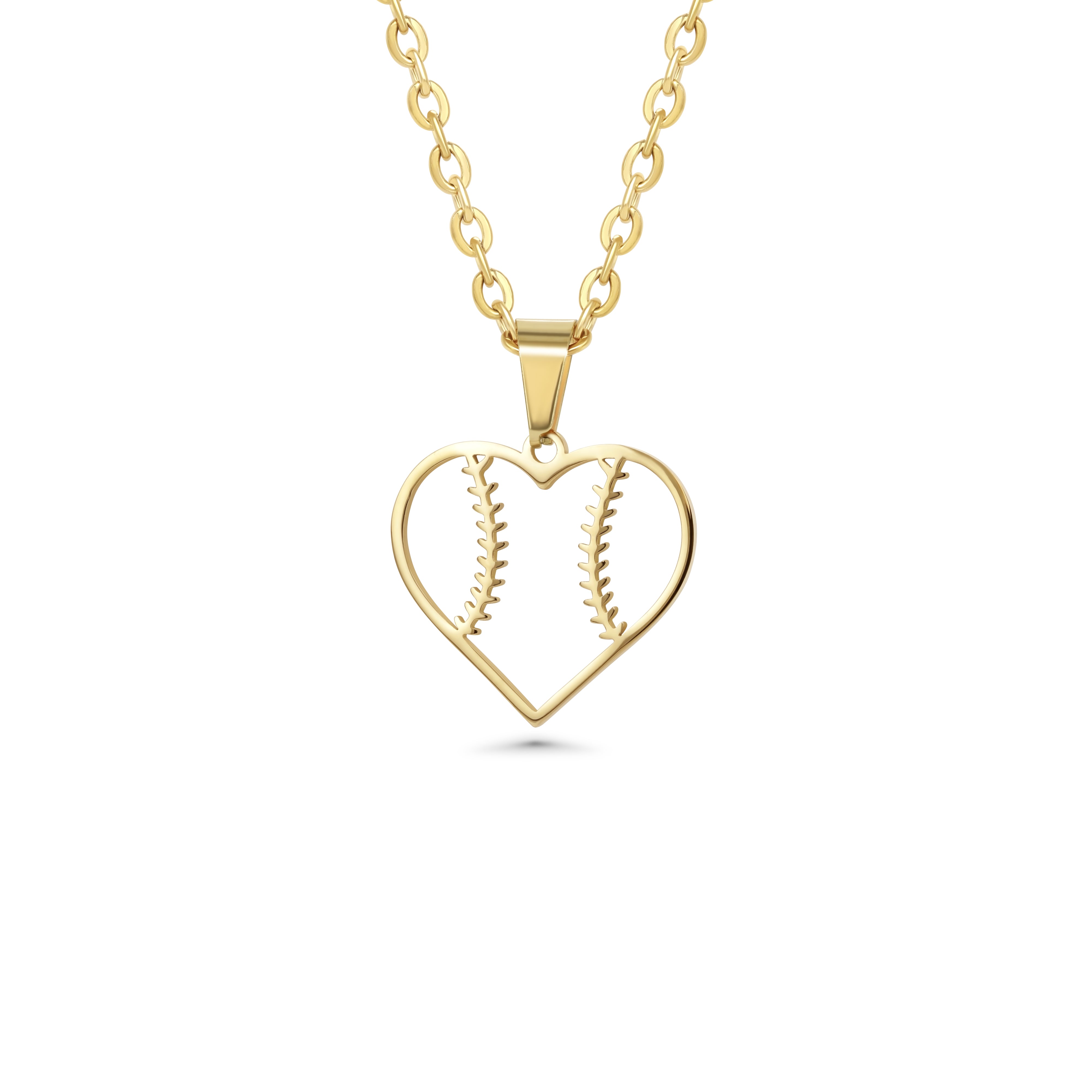  Heart Baseball Softball Necklace | Baseball Pendant | Baseball Necklace