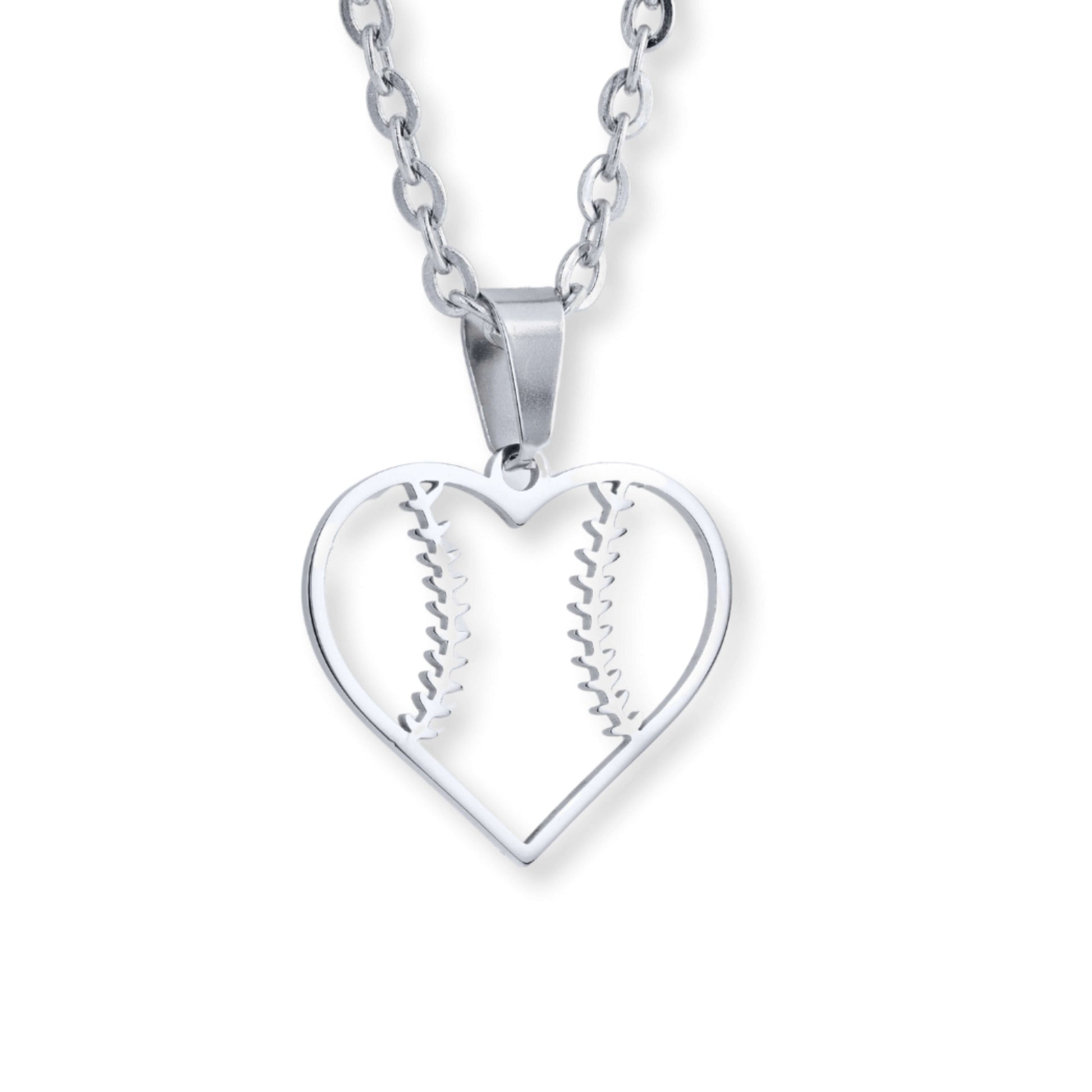  Heart Baseball Softball Necklace | Baseball Pendant | Baseball Necklace