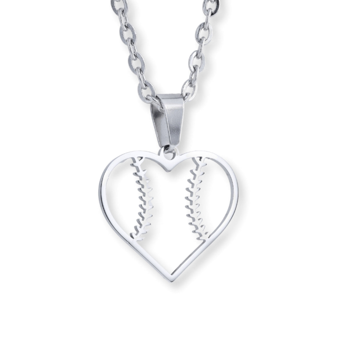  Heart Baseball Softball Necklace | Baseball Pendant | Baseball Necklace