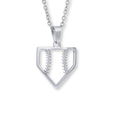 Home Plate Baseball Necklace | Baseball Pendant | Baseball Necklace