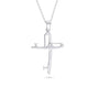 Ice Skating Cross Necklace | Christian Ice Skating Pendant with Chain