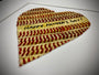 Customizable Baseball Heart Print in 10x10 White Matting featuring a heart made of baseball material with a Father's Day message.