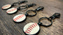 Black Baseball Seam Keychain
