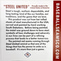 Baseball Ornament - Baseball Stitches Inside USA “STEEL UNITED" Christmas Ornament