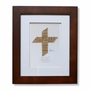 The Baseball Cross - Original Artwork Made from Actual Used Baseballs, framed cross art piece.