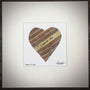 Customizable Baseball Heart Print in 10x10 White Matting featuring a heart design with the inscription 'Choose Love'.