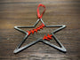 Baseball Ornament - Baseball Stitches Inside Star “STEEL UNITED" Christmas Ornament