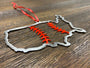 Baseball Ornament - Baseball Stitches Inside USA “STEEL UNITED" Christmas Ornament