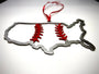 Baseball Ornament - Baseball Stitches Inside USA “STEEL UNITED" Christmas Ornament