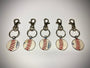 The Baseball Seams Company Silver Baseball Seam Keychain, product detail view