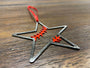 Baseball Ornament - Baseball Stitches Inside Star “STEEL UNITED" Christmas Ornament
