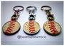 The Baseball Seams Company Baseball Seam Keychain made with used baseball seams, product detail view