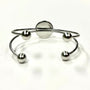The Baseball Seams Company Baseball Seam Silver Bangle Bracelet, product detail view